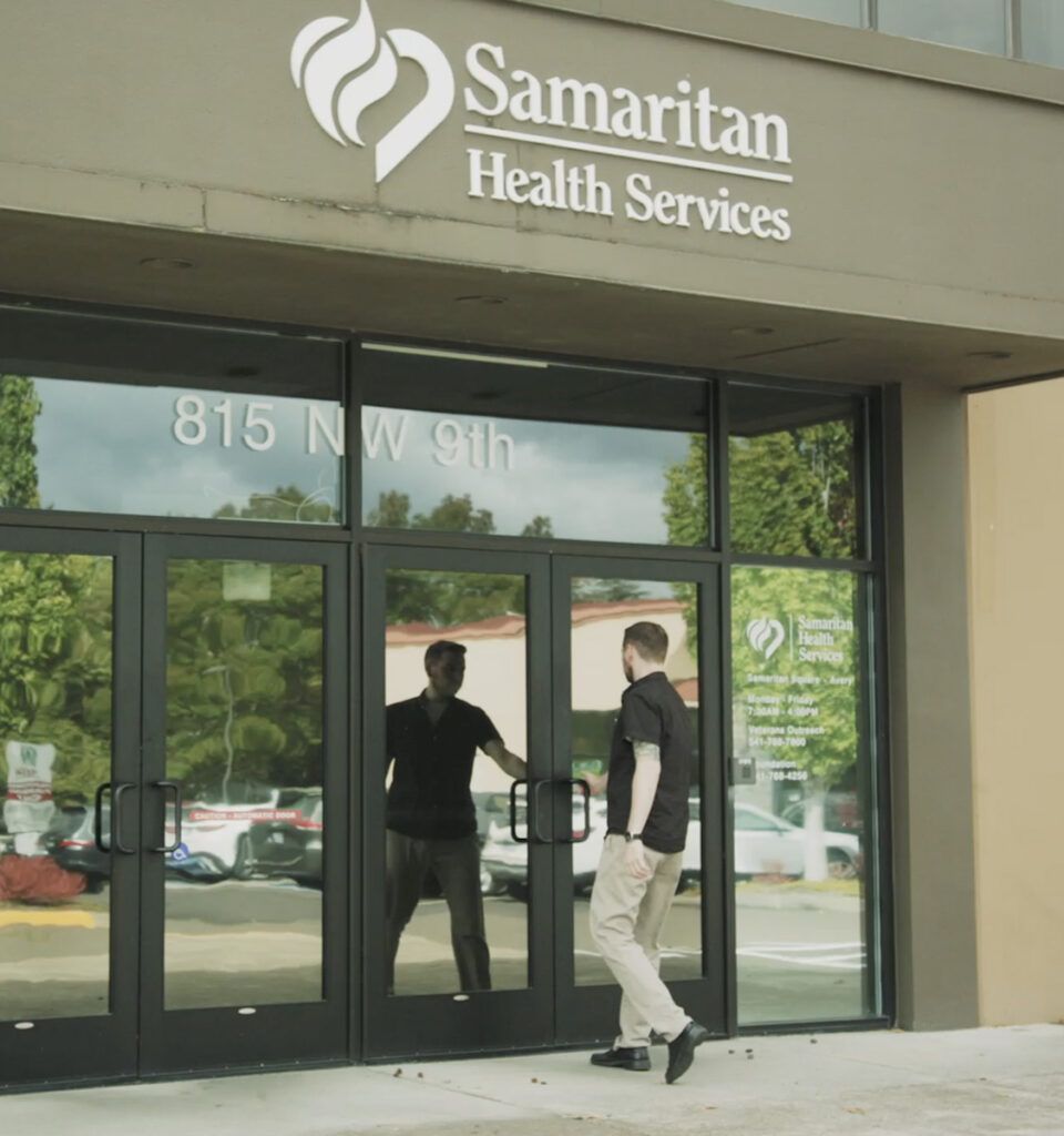 man entering Samaritan health center